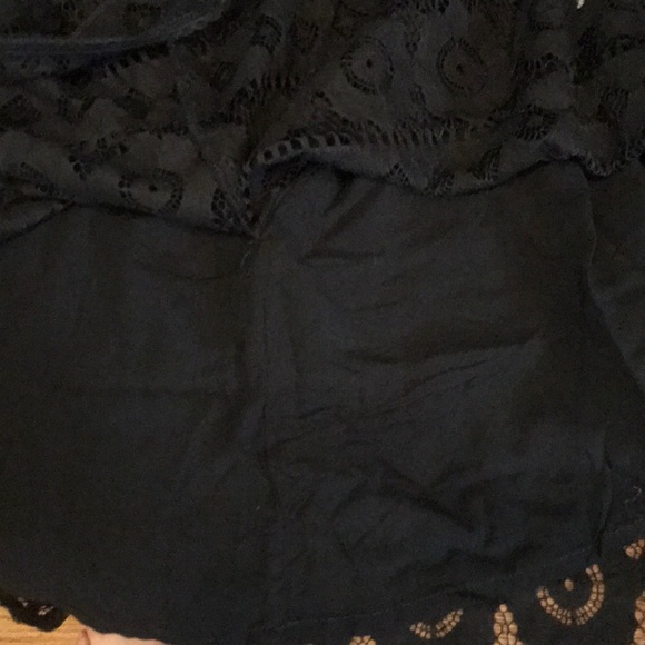 Free People Black Asymmetrical Lace Dress Backless - Picture 6 of 6